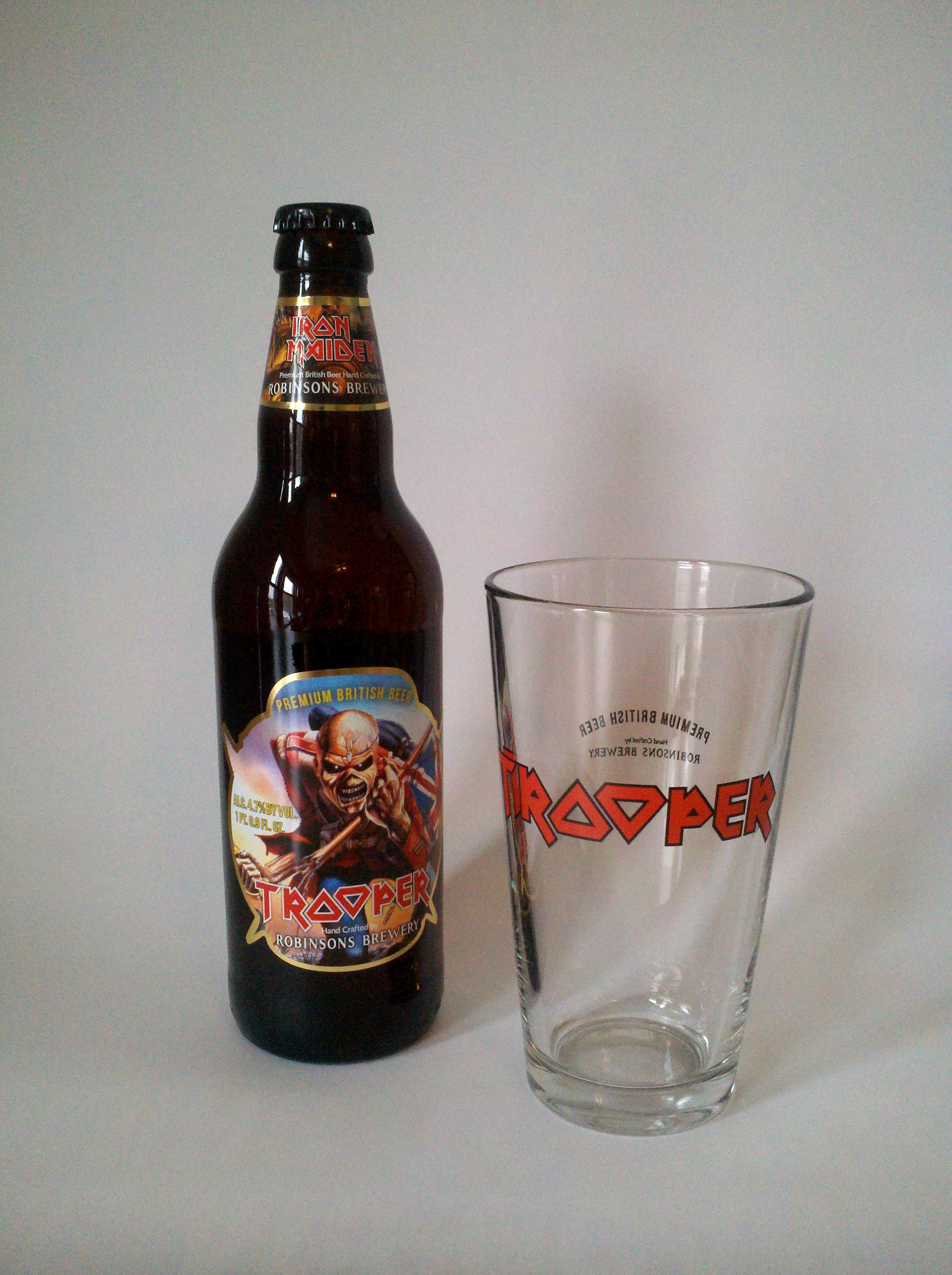 Trooper Beer IRON MAIDEN Drink Coaster!!